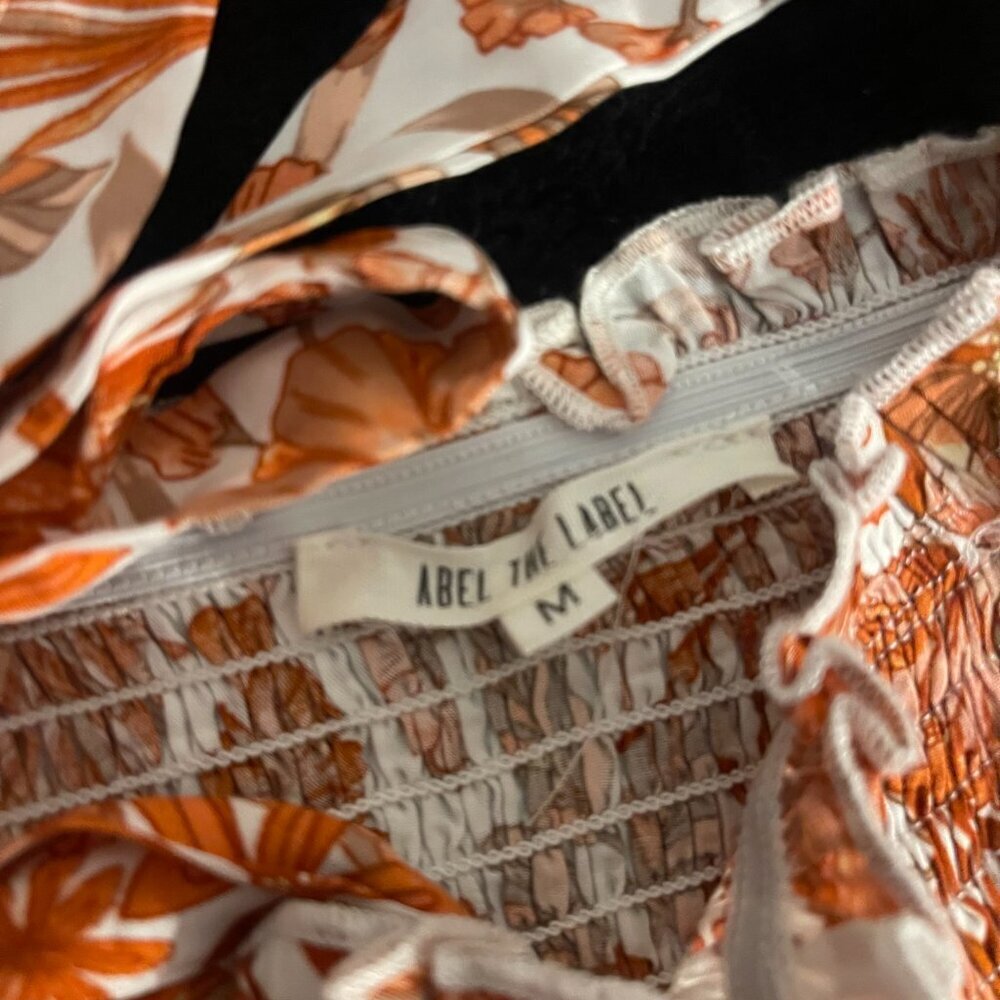 Abel the Label Floral Smocked Maxi Dress Size M - Picture 5 of 7